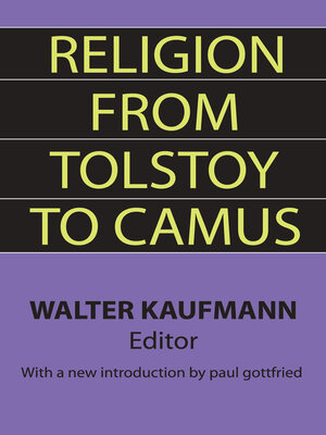 cover image of Religion from Tolstoy to Camus